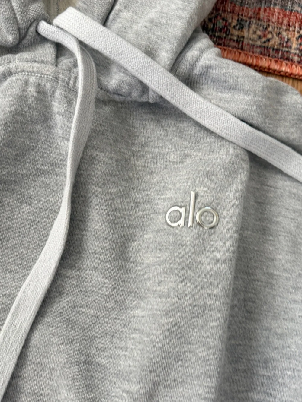 ALO Yoga women’s Heather Gray Fleece Hoodie